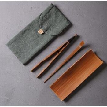 Three-Piece Bamboo Tea Set