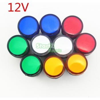 Indicateur LED 12V, 22 mm, 10x, 5 couleurs, rouge standard – AD16‑22