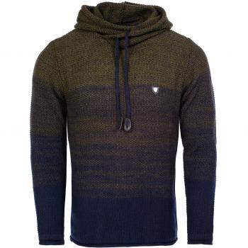 Angenehmer Herren Strick-Hoodie 7396 Khaki XXL