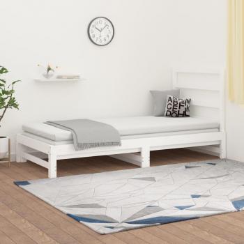 Pull-out Day Bed without Mattress (White, 2x(90x200) cm) vidaXL by Jinlefu