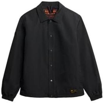 Superdry Otto Heritage Black Wool Blend Coat