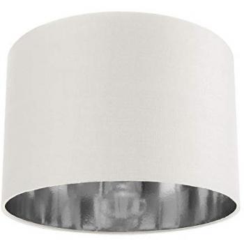 Contemporary Cotton Lamp/Light Shade with Shiny Paper Inner