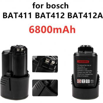 Bosch 10.8V/12V 6.8Ah Li-Ion Rechargeable Battery for Power Tools BAT411 BAT412 BAT4