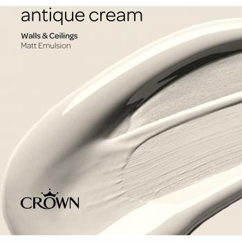 Crown Matt Emulsion Paint - Antique Cream - 5L