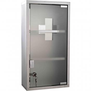 HOMCOM Hausaoptheke Edelstahl 25 x 12 x 48cm