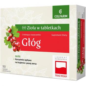 Colfarm Głóg Zioła w tabletkach – 90tabletek powlekanych