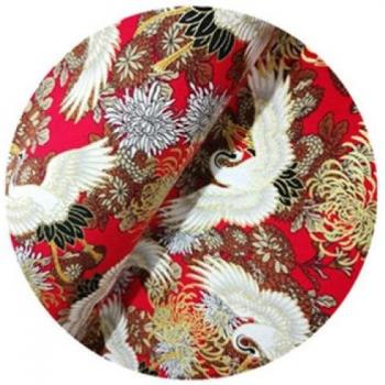 Japanese Style Furoshiki Cloth Handkerchiefs - Crane Pattern, 2-Pack, Cotton Material
