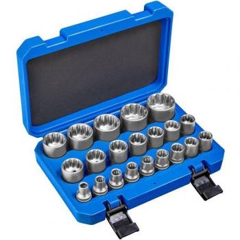 Tectake 1/2 Inch Torx Socket Set with Plastic Case
