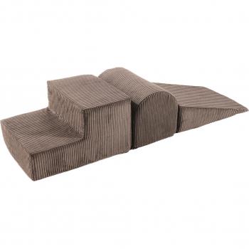 Schuim Speelset MeowBaby® 145x45x30 cm, 3 elementen, Velours Bruin
