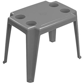 Table de jardin pliable en plastique, 40x59x45 cm, gris