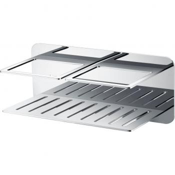 Portasapone frontale magnetico quadrato IMEX grigio cromo