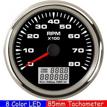Compteur de vitesse marin 85mm avec écran LCD
