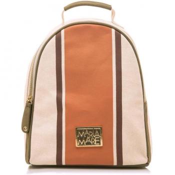 Mochila Mariamare beige con detalle en el perfil