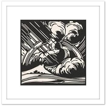 Storm Cloud Horizon – 8x8” White‑Framed Wall Print