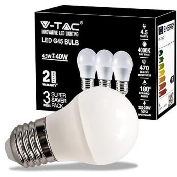 V-Tac Vt-2176 Mini-Globus LED Glühbirne E27 4,5 W