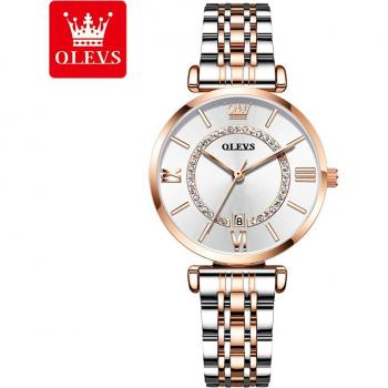 UltraThin Luxe Quartz Wristwatch – OLEVS Women’s Stainless Steel Timepiece