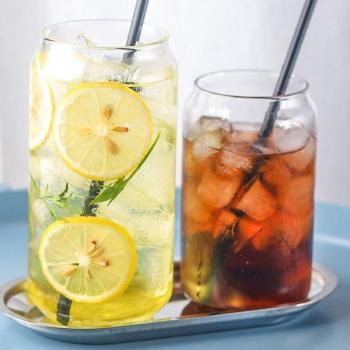 Simple Glass Can Cup 600ml