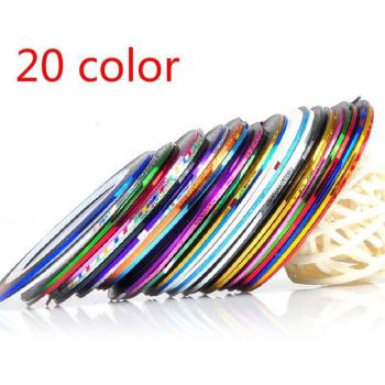 Ruban Stripping Nail Art 10/20/30 Couleurs
