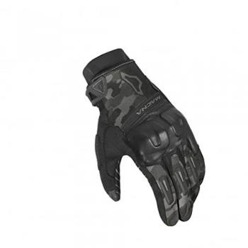 Macna Attila RTX Camo Guantes de motocicleta - Negro Gris (XL)
