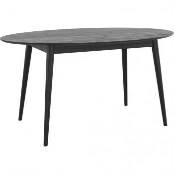 Table noire ovale 150 cm pour 6 convives - Rendez-Vous Déco