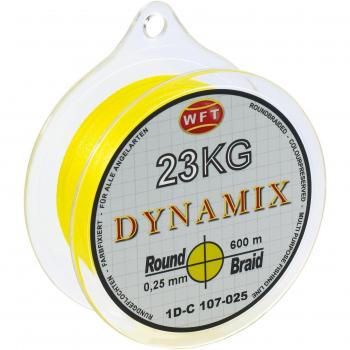 WFT Round Dynamix - Hilo de pescar trenzado amarillo 600 m 0.30 mm
