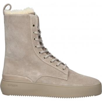 Botas de mujer Blackstone Nora - YL67 de piel con forro de lana, color beige, talla 42 EU