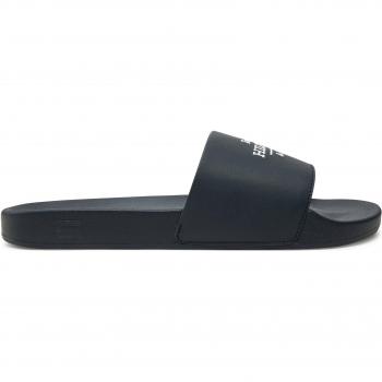 Tommy Hilfiger Damen Pantoletten „Embroid Hilfiger 85“ Pool Slide, Dunkelblau, Größe 44