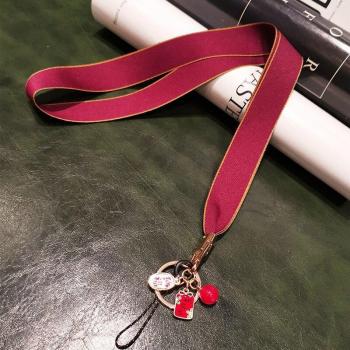 Cuerda larga roja para teléfono móvil
