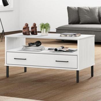 Centro Óvalo Torana: Mesa de Centro con Patas Metal Oslo, 85 × 50 × 45 cm