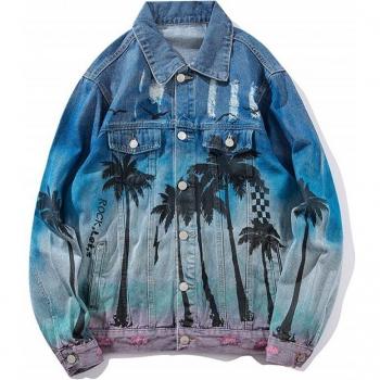 Chaqueta de Bombardero Rasgada Estilo Hip Hop