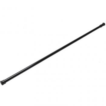 Adjustable Telescopic Spring-Loaded Curtain Rods, 70-120cm, Black