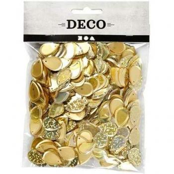 Golden Glitter Beads – 1.4 × 1.9 cm (50 g)