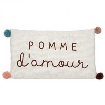 Atmosphera - Coussin maille Pomme d'amour 50 x 30 cm Multicolore