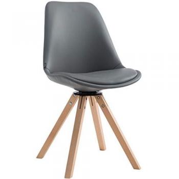 Silla de Comedor Calais Simil Cuero en Gris Natural