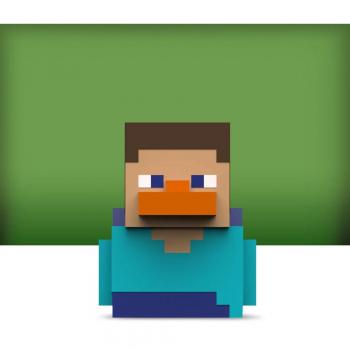 TUBBZ Mini: Minecraft – Pato de Goma con Atuendo de Steve, Figura Mini