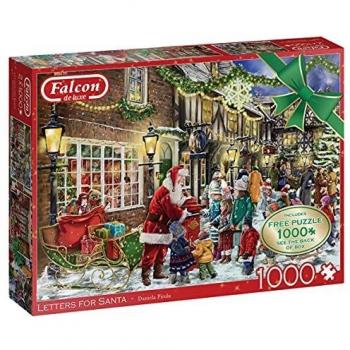 Falcon Kerstman Brieven Puzzel (2x1000 Stukken)