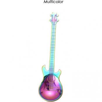 Mini Gitarre Löffel aus Edelstahl - Originelles Zubehör für Kaffee und Eis