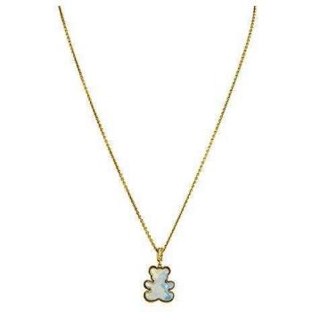 Goldplattierte Swarovski Teddy-Schmuckkette Weiß