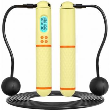 Corde à sauter sans fil digitale Onamaste Jaune TU unisexe