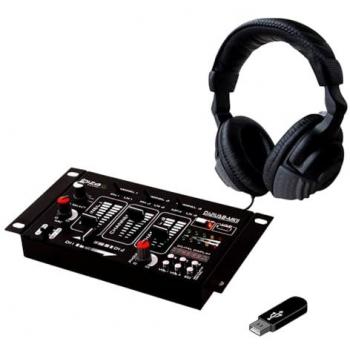 Kit table de mixage dj21 usb bluetooth + casque sono dj