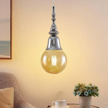 Lucande Gesja 1-Bulb Pendant, Chrome Finish, Shade Not Included