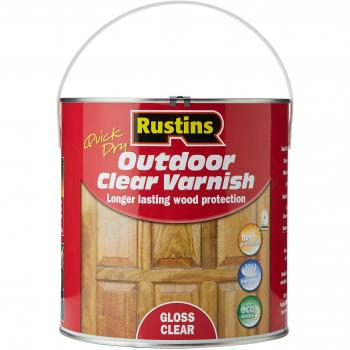 Rustins EAVG2500 2.5L Outdoor Varnish Gloss - Clear