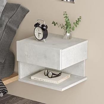 Venprodin Mesita De Noche De Pared Luvio 35 Cm Piedra