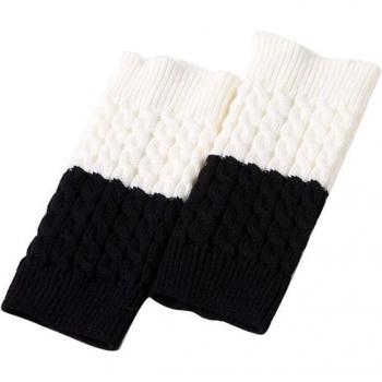 Thermische Stiefelmanschetten für Frauen - Patchwork Design