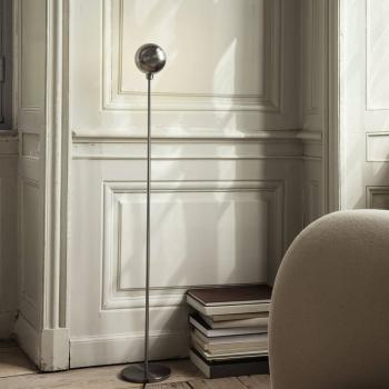 Piantana Tiny ferm LIVING, nichel, ferro, altezza 124,2 cm