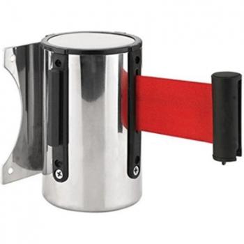 KinJoin Retractable Queue Barrier Wall-Mount Post (2m, 3m, 5m)