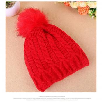 Soft Thermal Dual Layer Pom Pom Winter Beanie with Fleece Liner