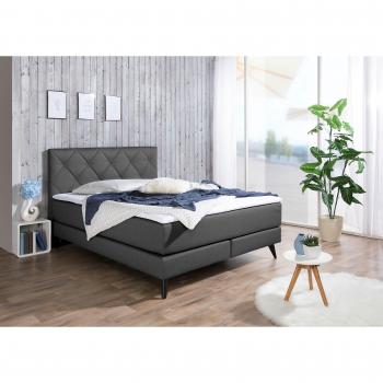 Boxspringbett MAINTAL 140x200 cm, H2, Bonnell-Federkern, grau