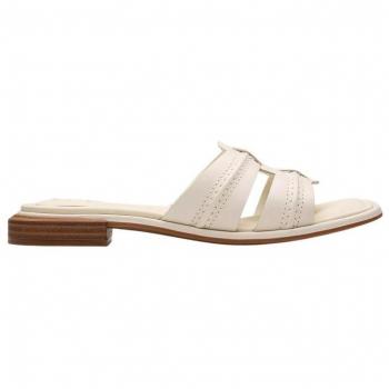 Ariany Mule Clarks: sandalia casual de piel en blanco crema