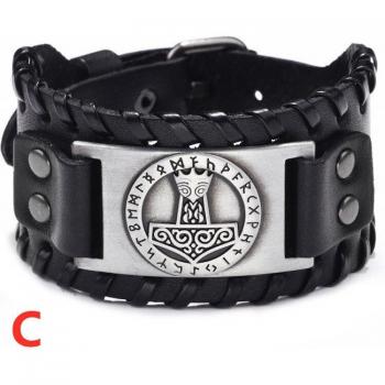 Celtic Wolfhead Hammer Bracelet – Retro Design